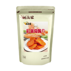 元氣家 紅蘿蔔脆片, 新鮮紅蘿蔔製成, 保留原始風味及營養, 100g, 1包