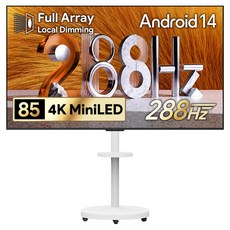 더함 4K UHD 구글 5.0 이동식 288Hz 스마트TV 패키지, 216cm(85인치), UA851MINILED M10T Google5.0 288Hz, 이동형 스탠드, 방문설치