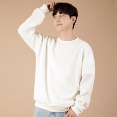 lxt 男款寬鬆燈芯絨柔軟圓領大學T T恤