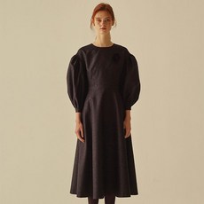 오앨 ROSE PATTERN SHIRRING DRESS