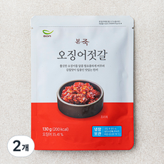 본죽 오징어젓갈, 130g, 2개