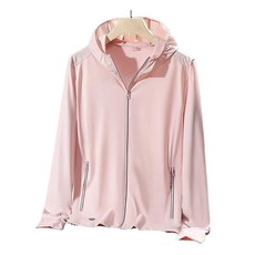 成人款 冰絲防曬外套，輕薄透氣抗UV，多色可選, XL, 粉色, 1入
