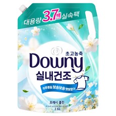 다우니 실내건조 초고농축 섬유유연제 프레시 클린 자스민향 리필, 2.6L, 1개