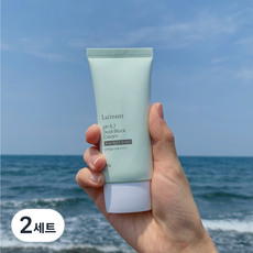 루런트 듀얼 블럭 순한 무기자차 선크림 SPF50+ PA++++ 2p + 셀프 케어 코튼 패드, 50g, 2세트