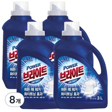 브라이트 액체세제 본품, 3L, 8개