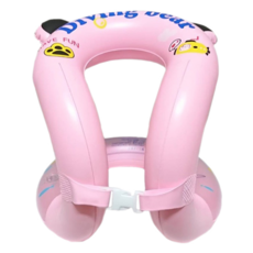 WEKO S型游泳充氣背心 幼童款, 安全環保PVC彈性塑膠, 台灣製造, 小號, 粉色, 1個