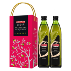 MuELOLIVA 美洛莉 特級冷壓初榨橄欖油禮盒組, 冒煙點200度 煎魚炒菜沒問題, 含橄欖多酚角鯊烯可直接生飲, 可塗抹肌膚當保養品使用, 1盒