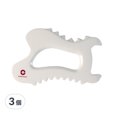 MeDITHeRaPy 陶瓷刮痧板，居家按摩用品，幫助循環，舒緩緊繃, 3個, 白色