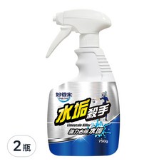 妙管家 水垢殺手, 強力去除水垢, 適用於浴室、水龍頭、玻璃等, 750g, 2瓶