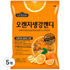 일광제과 오렌지 생강 캔디, 250g, 5개
