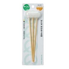 GREEN BELL QQ羽毛耳扒3支入, 天然竹製手工耳挖, 輕柔舒適, 全家適用, 3支, 1組