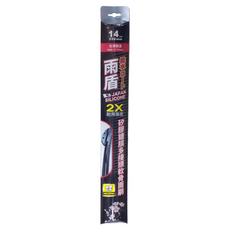 雨盾 矽膠鍍膜多接頭軟骨雨刷, 台灣製造, 14吋/350mm, JAPAN SILICONE 2X 耐用強度, 參考內容, 1支