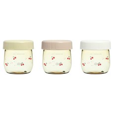 GROSMIMI 副食品保鮮盒 3入組, PPSU材質, 250毫升, 純金色 + 玫瑰金 + 白色, 250ml, 3個