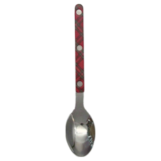SABRE PARIS BISTROT 菱格紋 亮面 茶匙/咖啡匙 紅色 不鏽鋼 壓克力 16cm, 1支