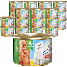 비스트로 고양이용 흰살참치와 닭안심 캔, 생선, 160g, 24개입