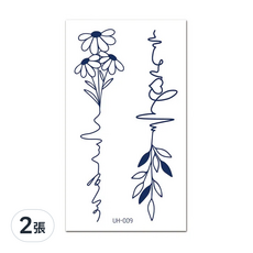 理享家 草本半永久防水紋身刺青貼紙 105 x 60mm, uh-009, 2張