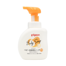 pigeon 貝親 沐浴慕斯 橘色滋潤 無香, 500ml, 1瓶