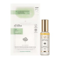 달바 화이트 트러플 퍼스트 아로마틱 스프레이 세럼 60ml + 더블 마스크팩 세트, 30ml, 1개