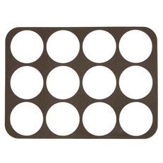 TRIARROW 三箭牌 圓形矽膠瓦片酥模 十二孔，耐熱溫度 -40°C ~ +220°C，外尺寸 32.3x23.3x0.2cm, 1個