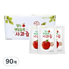 영주 햇살듬뿍 사과즙, 100ml, 90개 3L, 3개