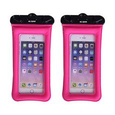 이립스 에어튜브 스마트폰 방수팩, 핑크, 2개