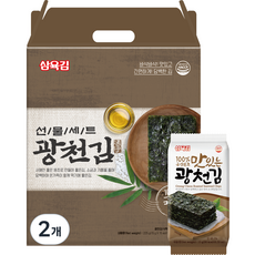 삼육김 광천김 선물세트 5호 15p, 225g, 2개