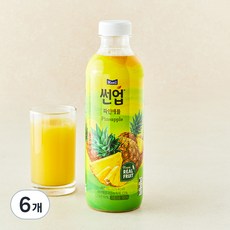 썬업 파인애플 주스, 750ml, 6개