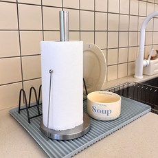 Living Gomssom不鏽鋼衛生紙廚房紙巾立式架, 銀, 1個