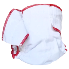 Geffen Baby 夜用布尿布, 100%有機棉, 美國產, 紅邊, 1件