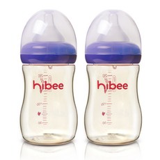 하이비 PPSU 젖병 300ml x 2p, M(3개월이상), 퍼플, 2개