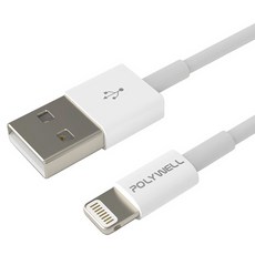 POLYWELL 寶利威爾 Type-A Lightning iPhone充電線, 2m, PW15-W45-A162, 1條