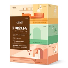 코멧 미용티슈 피부자극 테스트 완료, 3개, 300매