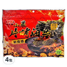 太珍香 小農片烤海苔，椒鹽口味，酥脆烤海苔片，全素, 30g, 4包