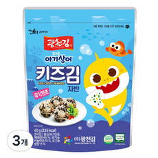 광천김 핑크퐁 키즈김자반, 40g, 3개
