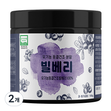 해나식품 유기농 동결건조 빌베리 분말, 2개, 100g