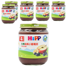 HiPP 喜寶 蘋果小藍莓泥, 4個月以上寶寶適用, 有機蘋果小藍莓泥, 100%水果, 125g
