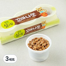 풀무원 살아있는 실의힘 꼬마나또 버터 간장소스 3개입, 89.7g, 3세트 - 아기낫또