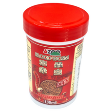 AZOO 赤蟲飼料, 天然高蛋白乾燥飼料，130ml, 1罐