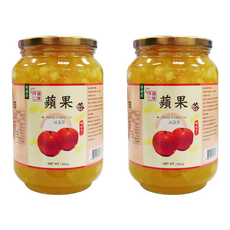 韓味不二 蘋果茶果醬, 韓國無添加防腐劑, 950g大容量, 950g, 2罐