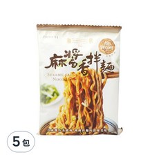和秋 麻醬香拌麵, 口感彈牙, 搭配香濃麻醬, 濃稠不油膩, Q彈麵條, 素食, 5包
