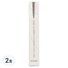 clio 超流線防水抗暈眼線膠筆 0.14g, 002 BROWN, 2支