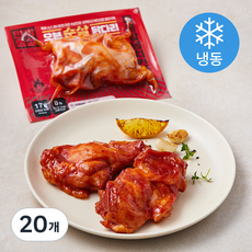 한끼통살 오븐 순살 닭다리 매콤양념치킨맛 (냉동), 100g, 20개