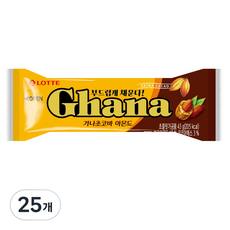 롯데 가나초코바 아몬드, 43g, 25개