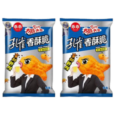 孔雀 香酥脆狠大包 香魚, 非油炸, 104g, 2包