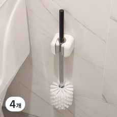 부착식 밀대 걸이, 4개, 화이트 화이트, 4개