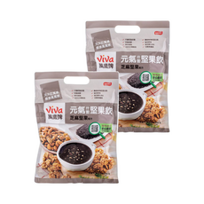 ViVa 萬歲牌 元氣什穀堅果飲 芝麻堅果, 高鈣黑芝麻, 核桃小麥胚芽複方, 天然食補 骨骼健康, 28g, 10包, 2袋