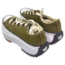 CONVERSE 匡威 Converse x JW Anderson Run Star Hike 平民版 厚底 低筒 運動鞋 - 深墨綠, 22cm, 黑白 + 軍綠