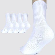 Dadoori 男款雙層氣墊長筒運動襪, 5組, 女白