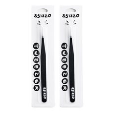 Seejo Pro Grip 超扁鑷子, 2個, 黑色