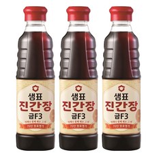 샘표 진간장 금F3, 500ml, 3개